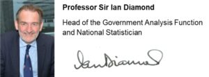 Professor Sir Ian Diamond, Head of the Government Analysis Function and National Statistician 