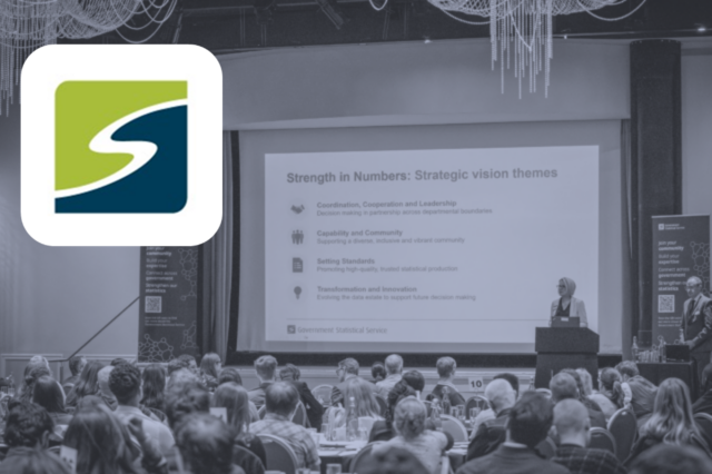 GSS Deputy Heads on stage at GSS Conference, Strength in Numbers on the screen.